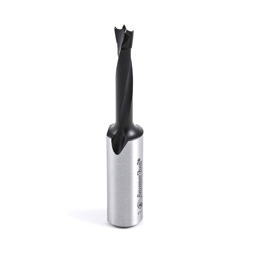 Amana Tool 201005 Carbide Tipped Brad Point Boring Bit R/H 5mm D x 57mm Long x 10mm SHK Questions & Answers