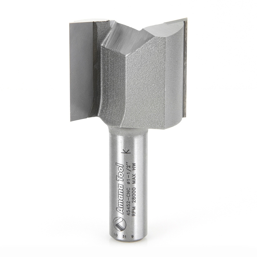 Amana Tool 45452-CNC Carbide Tipped Straight Plunge 1-1/2 D x 1-1/4 CH x 1/2 Inch SHK CNC Router Bit Questions & Answers