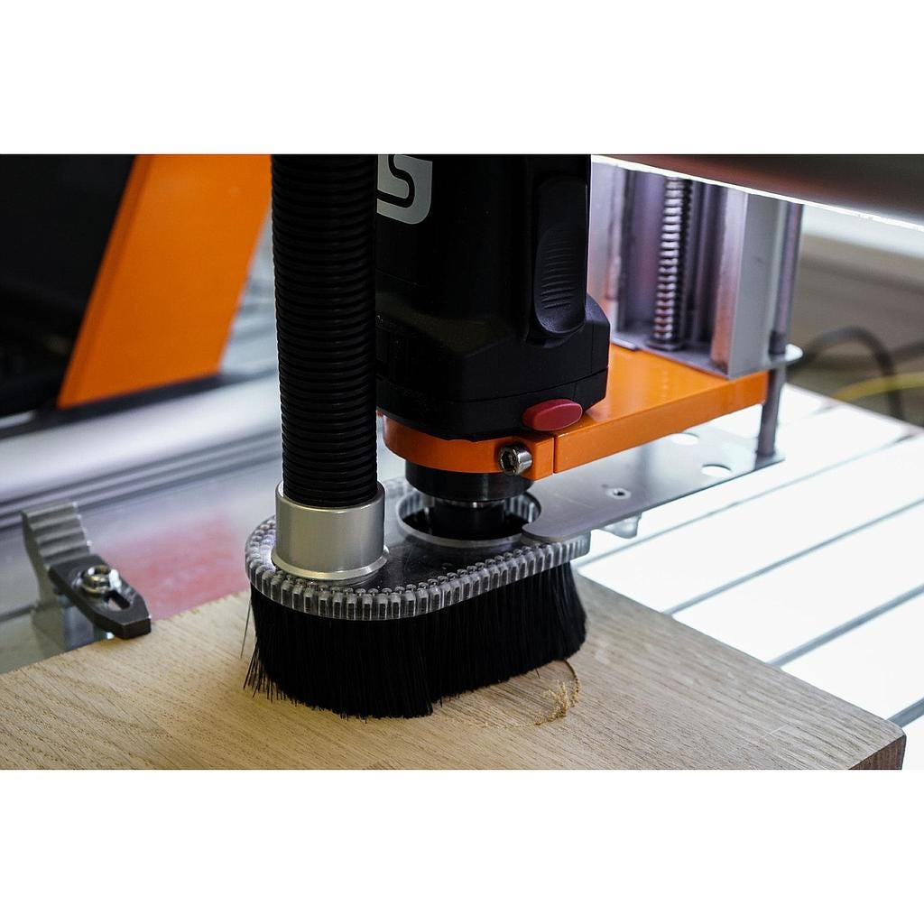 Compatibility and details for D840 SN 45439 dust collector on Stepcraft: attachment, clamp, travel, port size, cost