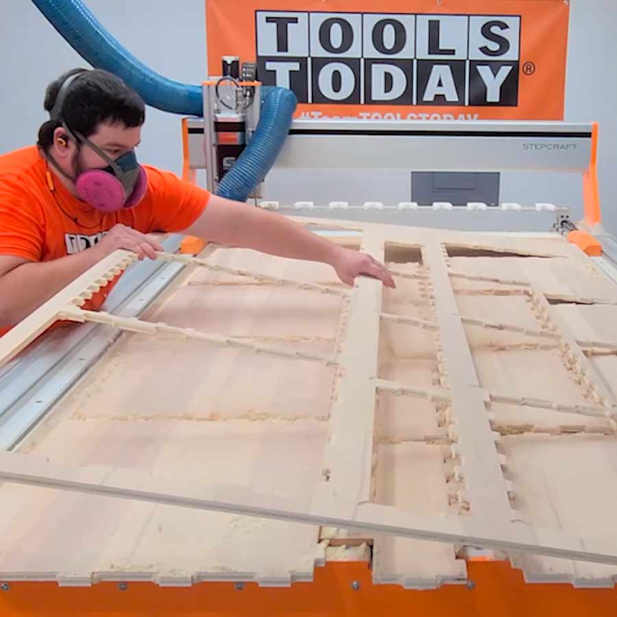 Can I build 48×48-inch PC stand plans if my cutter can only cut half a sheet at a time?