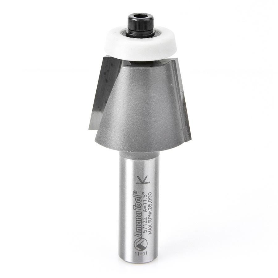 Amana Tool 57122 Carbide Tipped Undermount Bowl Solid Surface 1-1/4 Inch D x 15/16 CH x 10 Deg Angle x 1/2 SHK Router Bit Questions & Answers