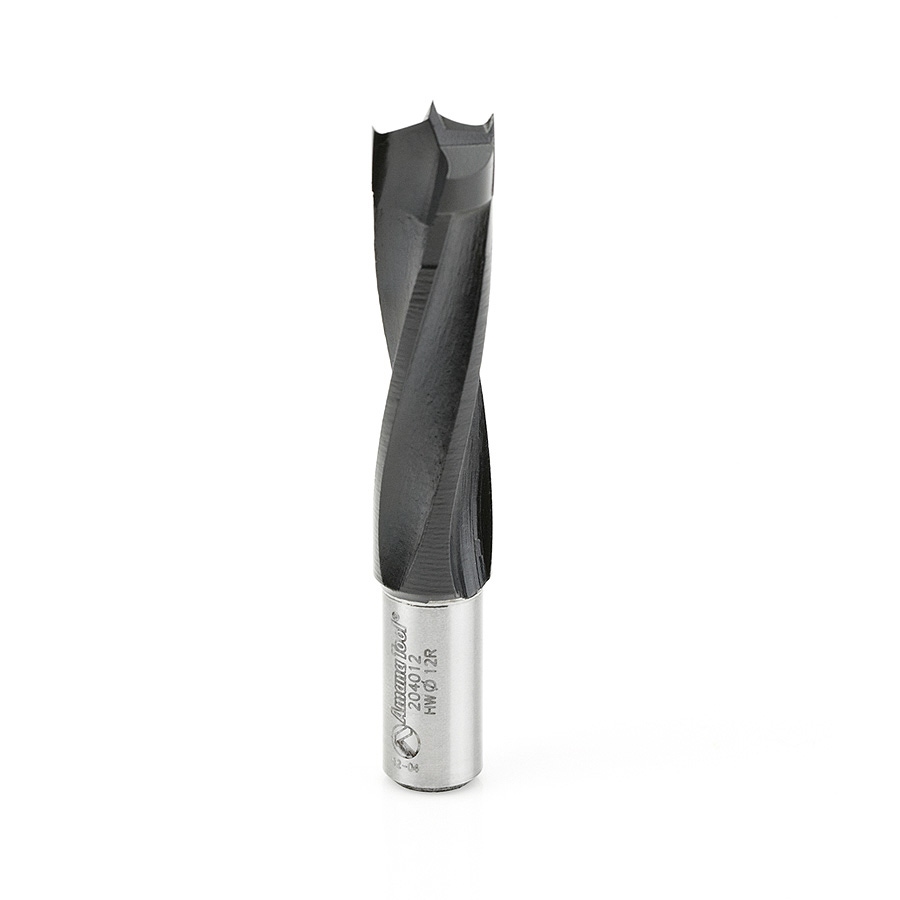 Amana Tool 204012 Carbide Tipped Brad Point Boring Bit R/H 12mm D x 70mm Long x 10mm SHK Questions & Answers