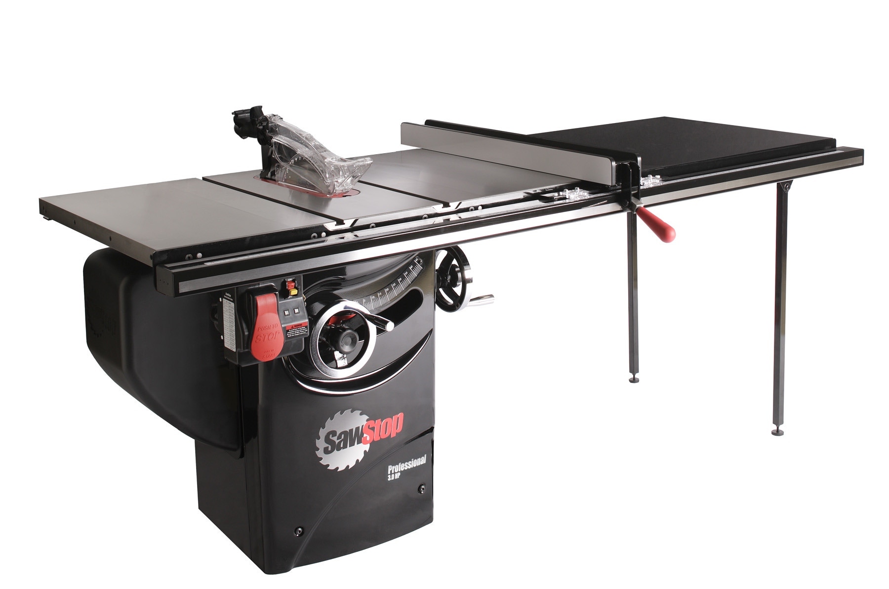 Are the "SawStop" 3hp saws a left or right tilt saw.