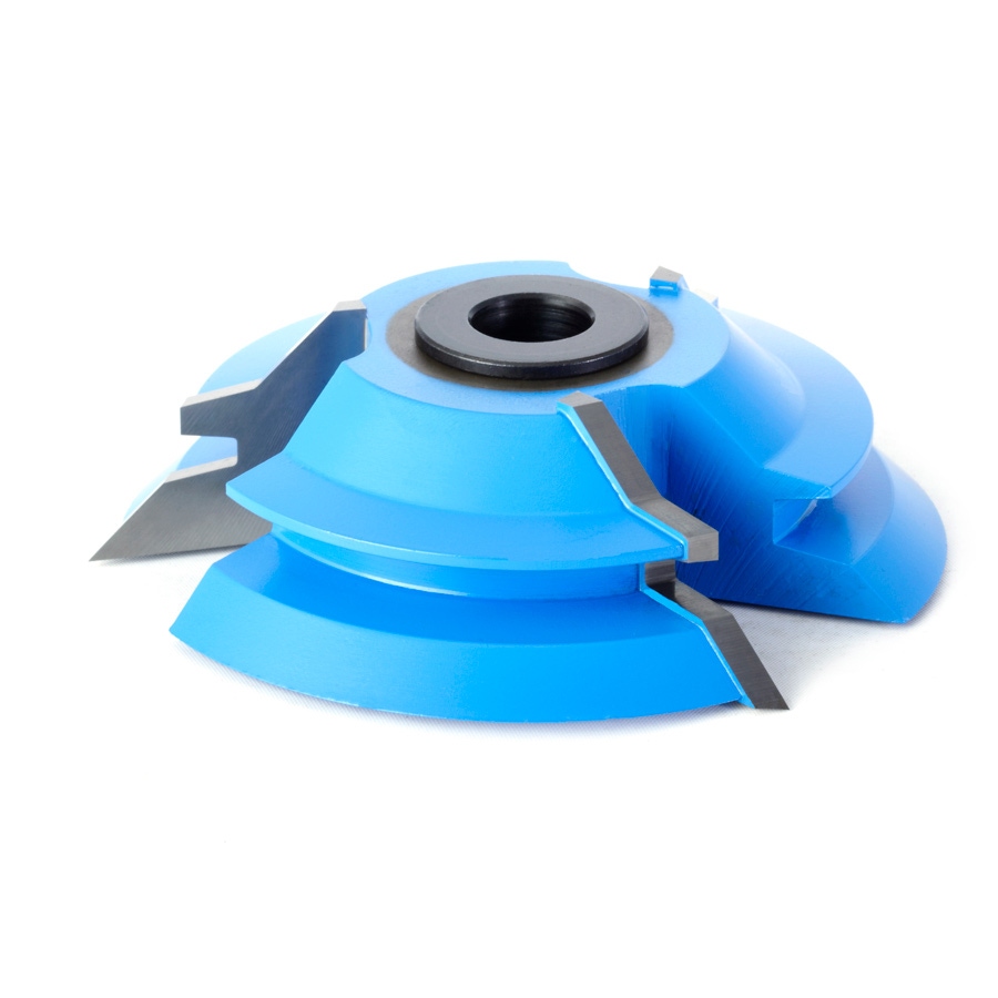 Amana Tool 998 Carbide Tipped 3-Wing Lock Miter 45 Deg Angle x 3-3/4 D x 1 CH x 1/2 & 3/4 Bore Shaper Cutter Questions & Answers