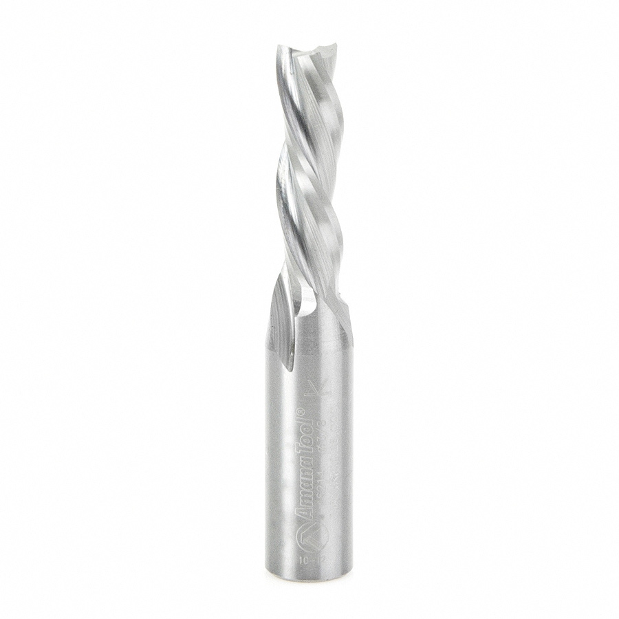 Amana Tool 46214 CNC Solid Carbide Spiral Plunge 3/8 D x 1-1/4 CH x 3/8 SHK x 3 Inch Long Down-Cut, 3-Flute Router Bit Questions & Answers