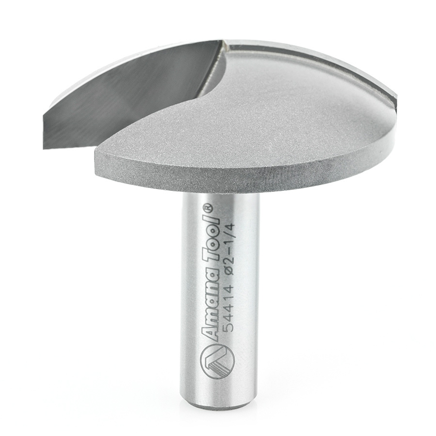 Amana Tool 54414 Carbide Tipped Horizontal Crown Molding 1-3/4 R x 2-1/4 D x 5/8 CH x 1/2 SHK x 2-3/8 Inch Long Router Bit Questions & Answers