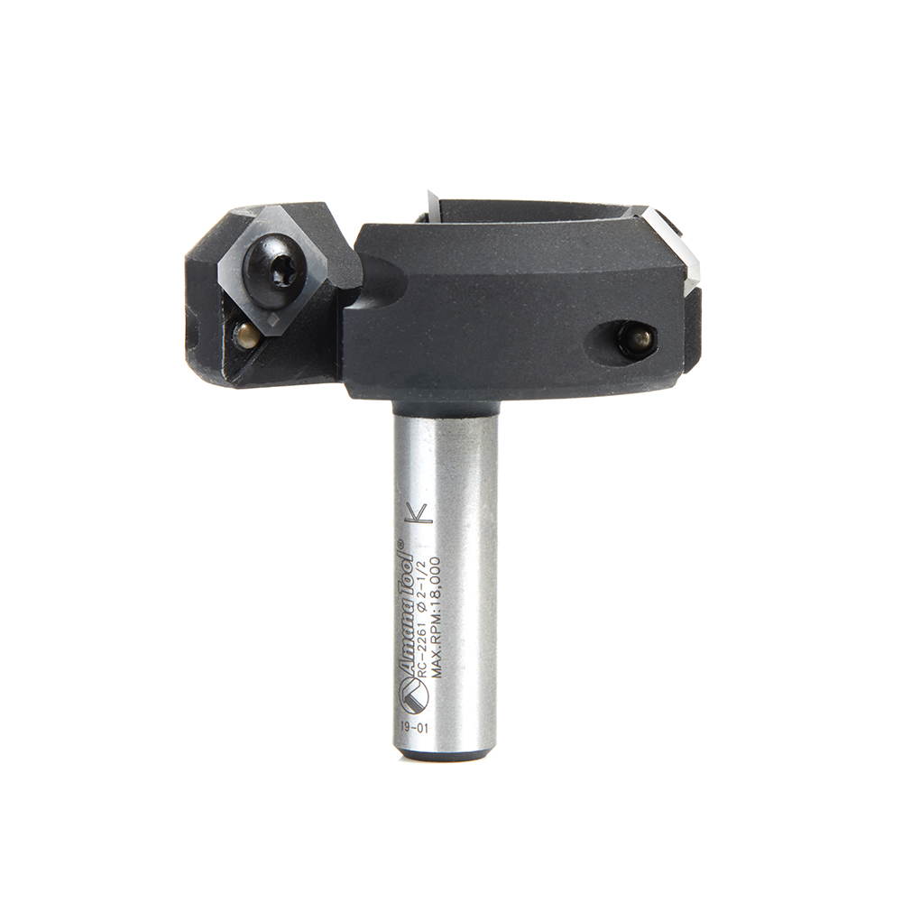 Amana Tool RC-2261 Spoilboard Insert Carbide 3 Wing, Surfacing, Planing, Flycutting & Slab Leveler 2-1/2 Diameter x 1/2 SHK Router Bit with Anti-Kick Back Design Questions & Answers