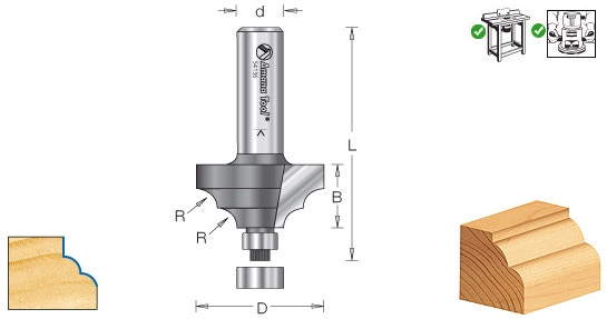 Router bit #54141, is the shaft 1/2 inch.