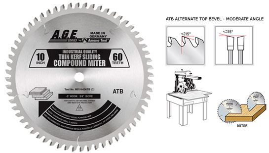 Thin Kerf Sliding Compound Miter & Radial Saw Blades - A.G.E. Series Questions & Answers