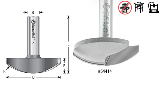 How can a 2¼" diameter bit have a 1¾" radius?
