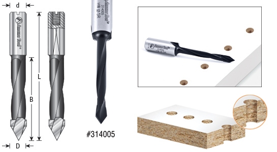 Carbide Tipped Through-Hole (V Point) Boring Bits - 70mm Long - 10mm x 25mm Shank-Right Hand Questions & Answers
