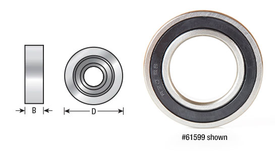 Required bearing & safety cap for 125mm rubbing ring on 31.75mm (1¼") spindle + total cost to Wales, UK