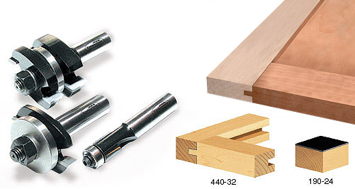 Why does a shaker-style door router cutter set include a third cutter?