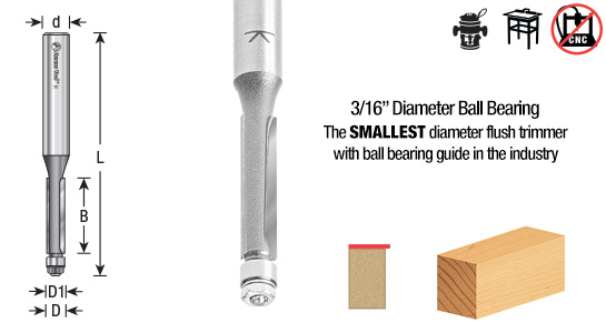 Mini Flush Trim with Miniature Ball Bearing Guide Questions & Answers