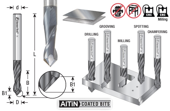 High Performance CNC Solid Carbide 90 Degree V Spiral Drills / Router Bits / End Mills with AlTiN Coating for Steel & Stainless Steel Questions & Answers