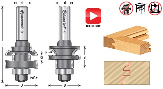 2-Piece Stile & Rail Router Bit Sets - Concave 3/4 to 1 Inch Material Questions & Answers