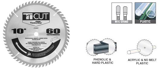 Can this be used to cur a 90-degree v-groove in 0.375" plastic sheet? If not, is there a saw blade that will?