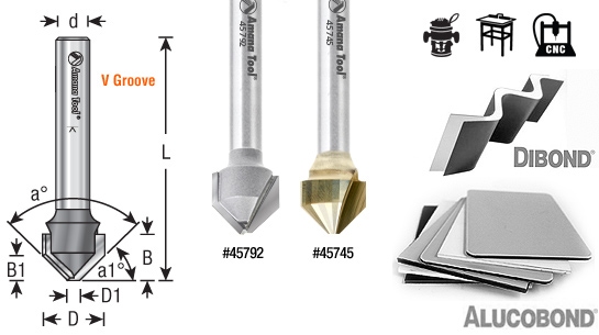Double Edge Folding ‘V’ & Rectangular Groove Router Bits for Shaping Aluminum Composite Material (ACM) Panels Questions & Answers