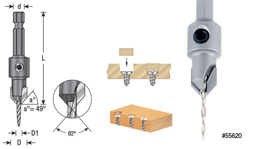 I need a countersink drill bit for 20mm cement board