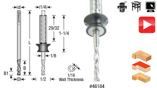 Solid Carbide Mini 1/8 Compression Spiral Bit and Adapter Questions & Answers