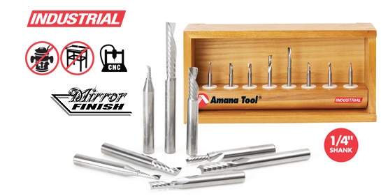 8-Pc Aluminum Cutting CNC Solid Carbide Spiral O Flute Collection, 1/4 Inch Shank Questions & Answers