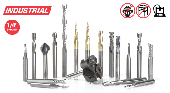 18-Pc Specialty Multi-Material CNC Router Bit Collection, 1/4 Inch Shank Questions & Answers