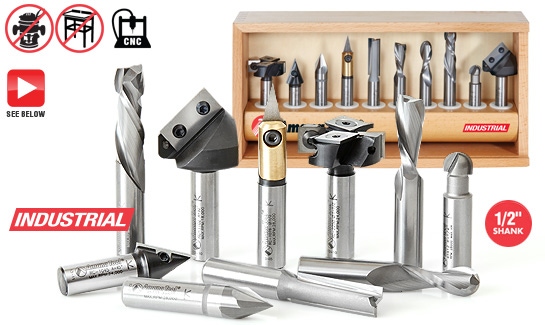 10-Pc 3D, Signmaking, Lettering & Engraving CNC Router Bit Collection, 1/2 Inch Shank Questions & Answers