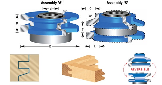 Reversible Stile & Rail Shaper Cutter for 1 Inch Material - Beveled Questions & Answers