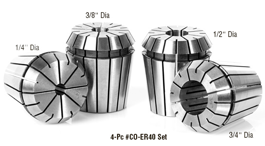 4-Pc CNC High Precision Spring Collet Collection for ER40 Tool Holder Questions & Answers