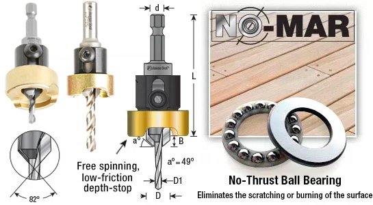 Will countersink 55203 (1/8" bit, 5/16" countersink, no depth stop) fit 55227 depth stop?