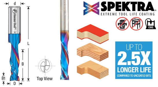 CNC Solid Carbide Spektra Extreme Tool Life Coated Mortise Compression Spiral Router Bits Questions & Answers