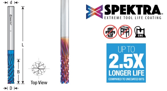 CNC Solid Carbide Spektra Extreme Tool Life Coated Carbon Graphite and Carbon Fiber Panel Cutting Router Bits Questions & Answers