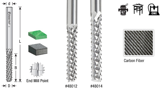 Solid Carbide Medium Burr with End Mill Point, Fiberglass and Composite Cutting Router Bits Questions & Answers