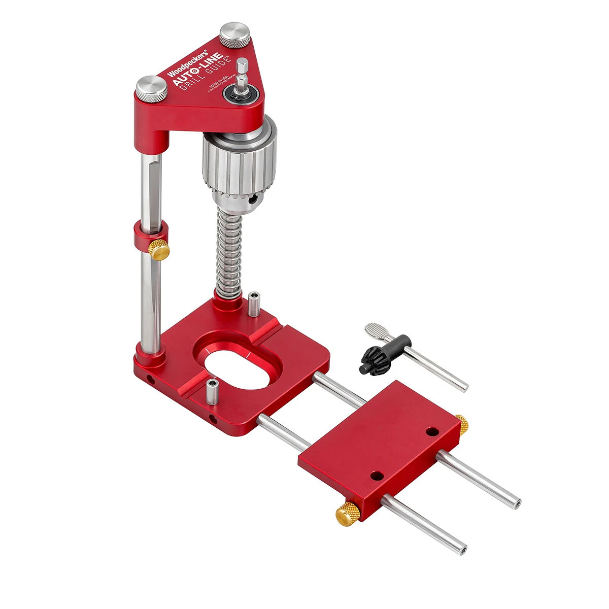 Can this drill guide be laid on its side to drill accurately parallel to the tabletop into board edges?
