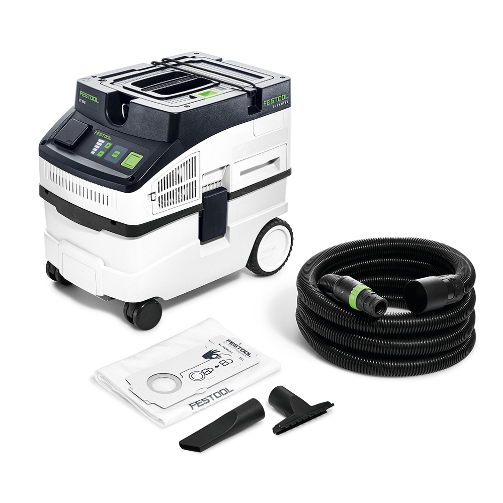 Does a Festool chop saw automatically start the vacuum when the saw runs (after ~10 seconds)?
