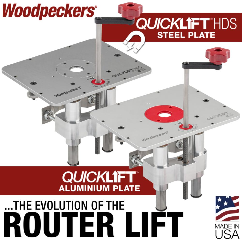 Woodpeckers QL420-HDS-23 Quicklift 420 HDS - Steel Plate - Fits 4.2 Inch router motors Questions & Answers
