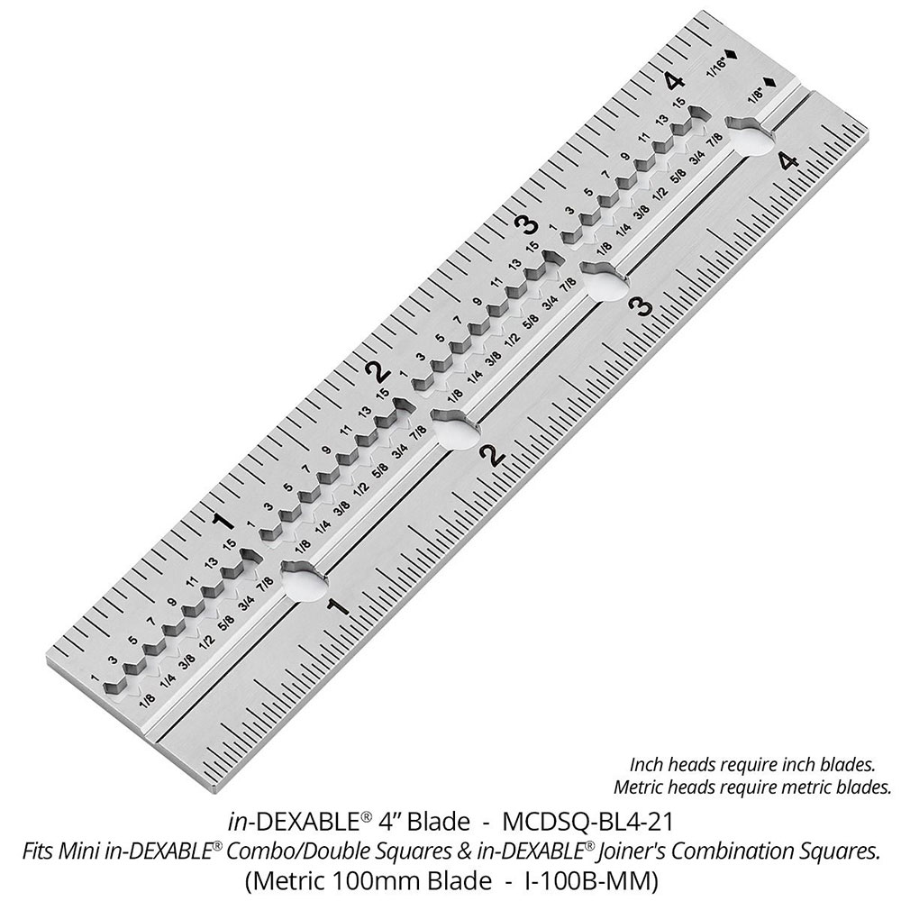 Woodpeckers MCDSQ-BL4-21 in-DEXABLE Joiner's Combination Square 4 Inch Blade Questions & Answers